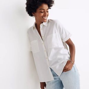 Madewell white button down shirt